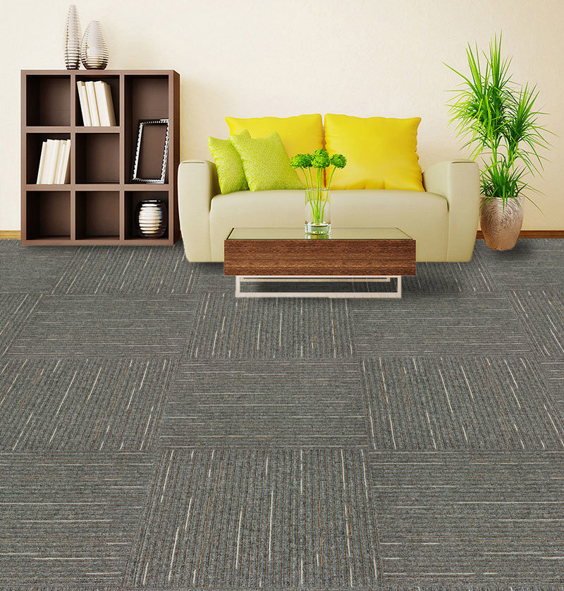 Movable Modular Carpet Tiles 50X50cm Soundproof Commercial Carpet Office Carpet Home Hotel Carpet Tiles PP Surface Bitumen Backing for Indoor and Outdoor Using