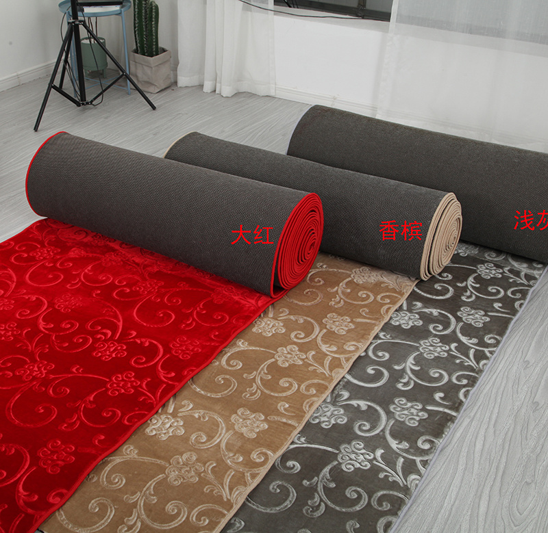 Washable Floor Carpet Hotel Wedding Hall Pattern Wall to Wall Mink Carpet