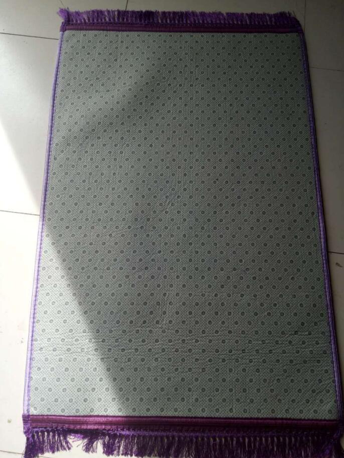 Solid Color Embossed Mink Muslim Prayer Carpet Rug Mat