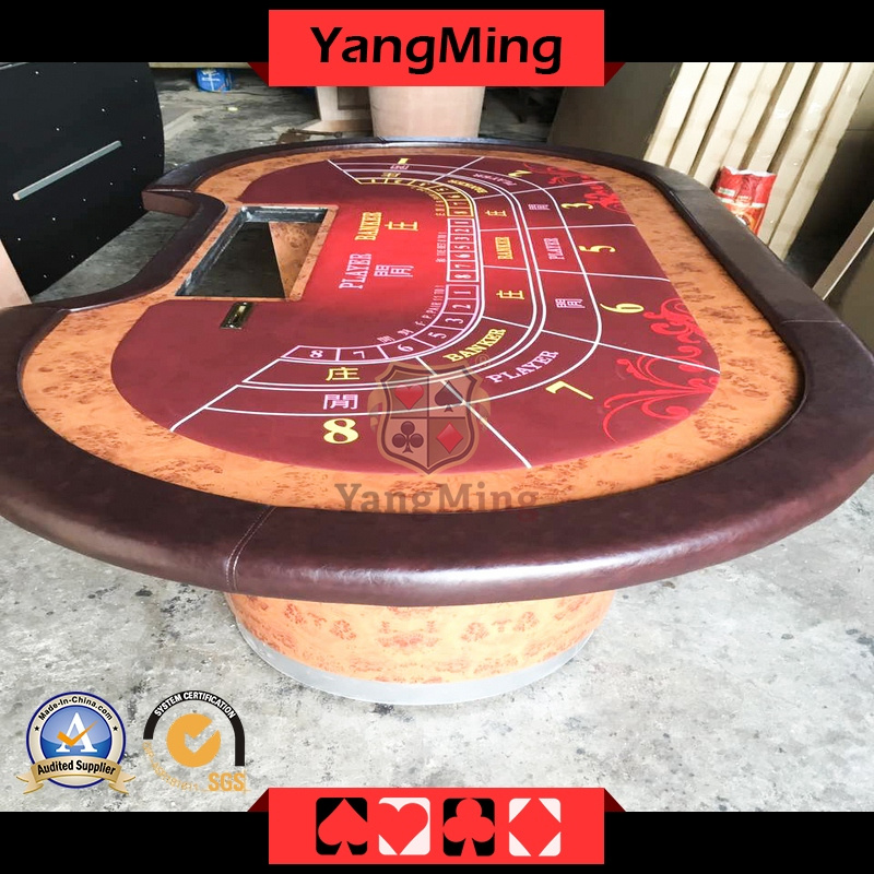 9 Player Gambling Club Poker Table Baccarat Casino Games From Casino Supplier Factory Ym-Ba04