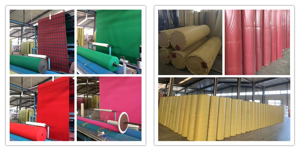 100% Polyester Luxury Colorful Exhibition Red Plain Event Carpet