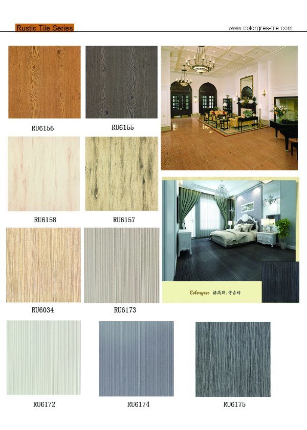 Wood Tile/Carpet Tile/Rustic Tile/Matt Surface/Anti-Slip600*600