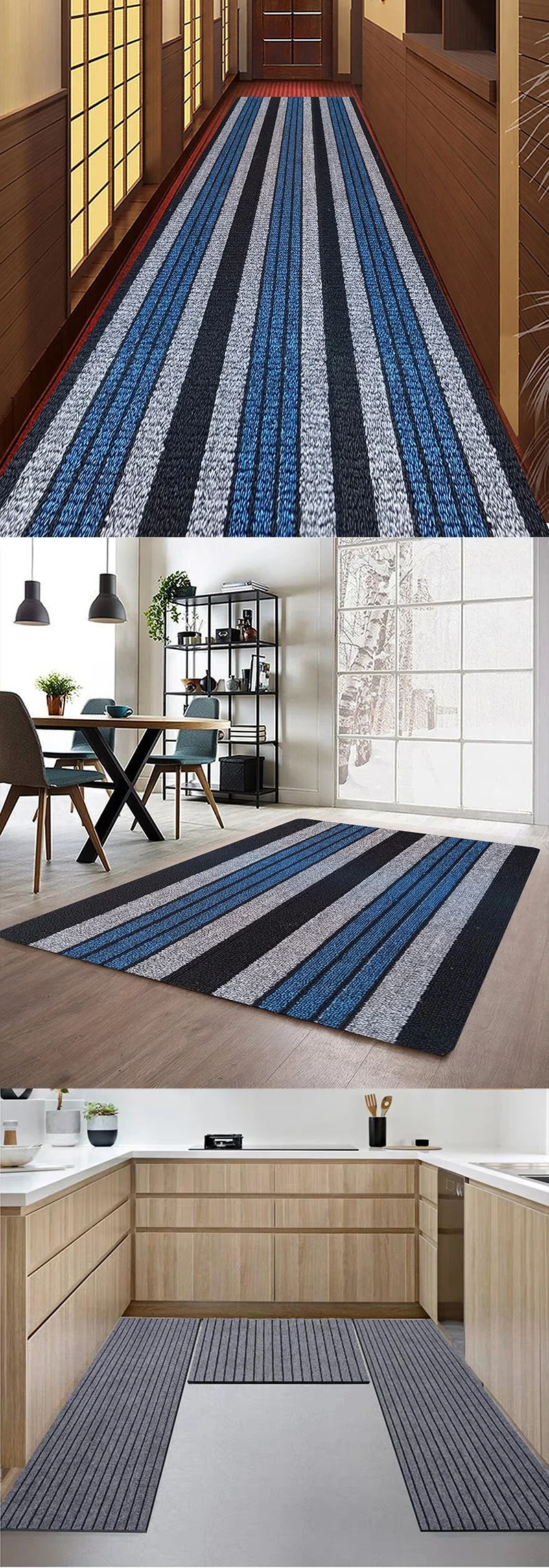 Meierjie Home Hotel Polyester Printed Carpet Rugs for Indoor Corridor Living Room Bedroom Door