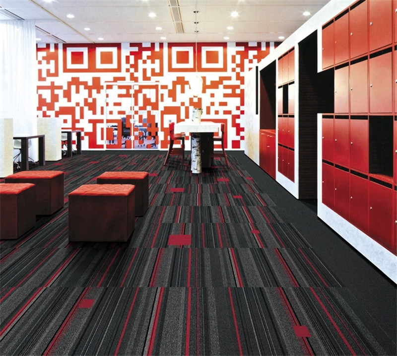 Commercial Usage Office and Hotel Floor Carpet Tiles Customizable Carpet