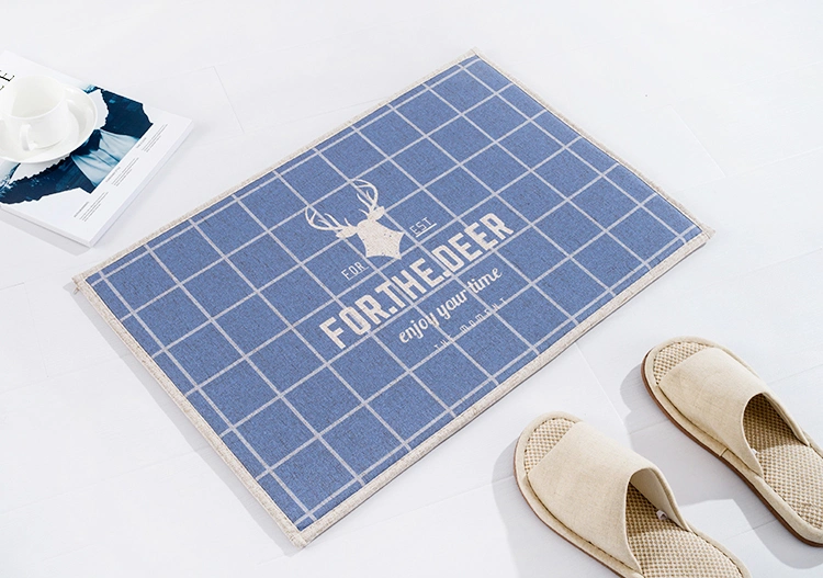 Deer Partern Printed Carpets / Linen Cotton Doormats with Customer's Design