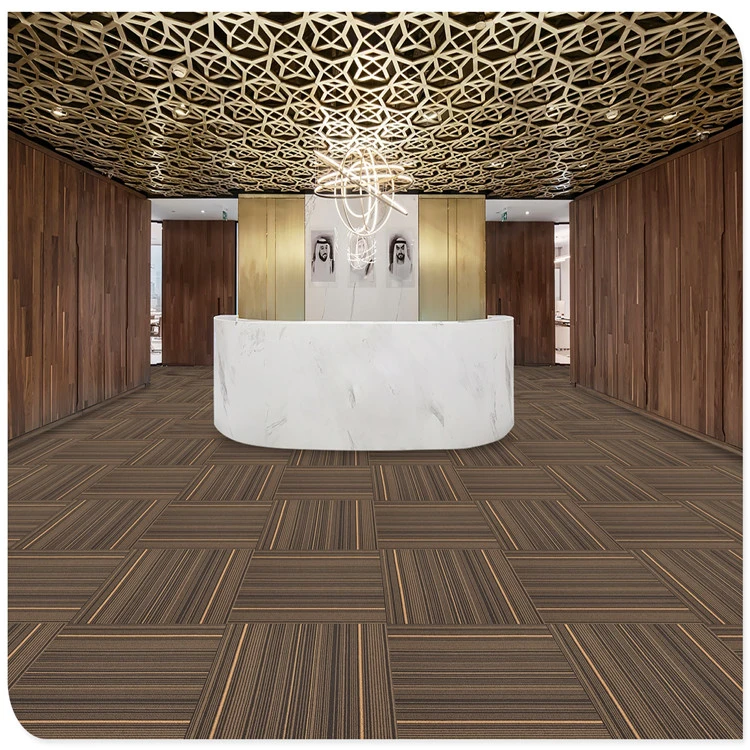 China Top 10 Carpet Manufacturers PP/Bitumen Carpet Luxury Machine Tufted Carpet Tile for Commercial Office