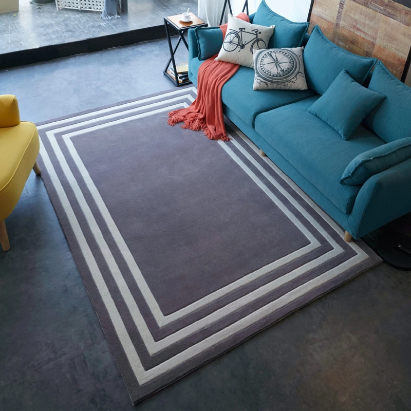 Border Grey Carpets Luxury Area Rugs Custom Carpet Wool Rug Floor
