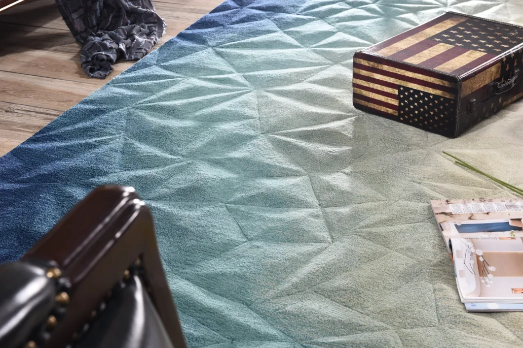 Relief Carpet and Rugs Floor Area Rug Carpets Luxury Wool Wall to Wall Sea Color Home