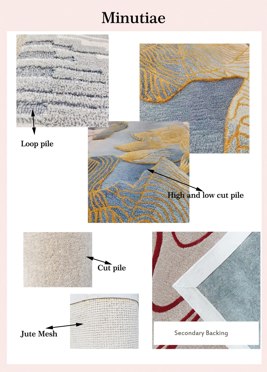 Modern Simple Nordic Geometry Shape Silk Printed Rug Carpet