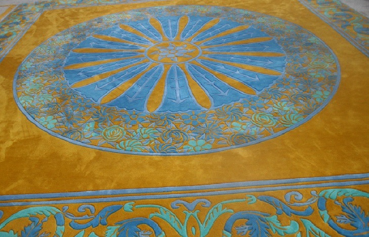 Wool and Silk Carpet Handtufted Carpet Popular in Russia