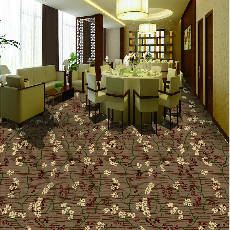 Nordic Carpet 80% Wool and 20% Nylon Carpet PP Backing Axminster Carpet for Hotel