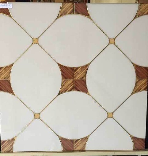 600X600mm Polished Crystal Gold Ceramic Carpet Tile for Hotel Floor