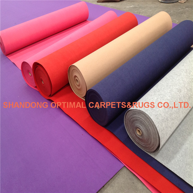 Non Woven Needle Punched Exhibition Event Expo Wedding Plain Carpet