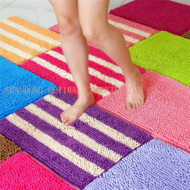Popular 100% Polyester Microfiber Long Pile Chenille Floor Outdoor Carpet