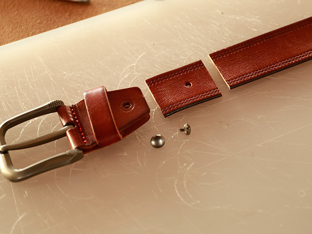 Full Grian Leather Cowhide Woven Pin Buckle Men Belt