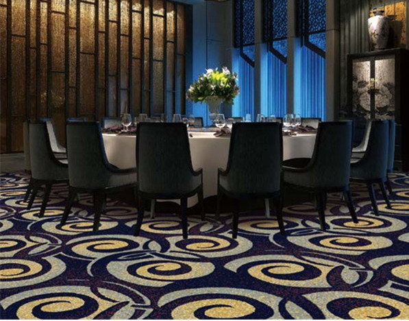 Luxury Fireproof Wool Hotel Axminster Carpet for Casino