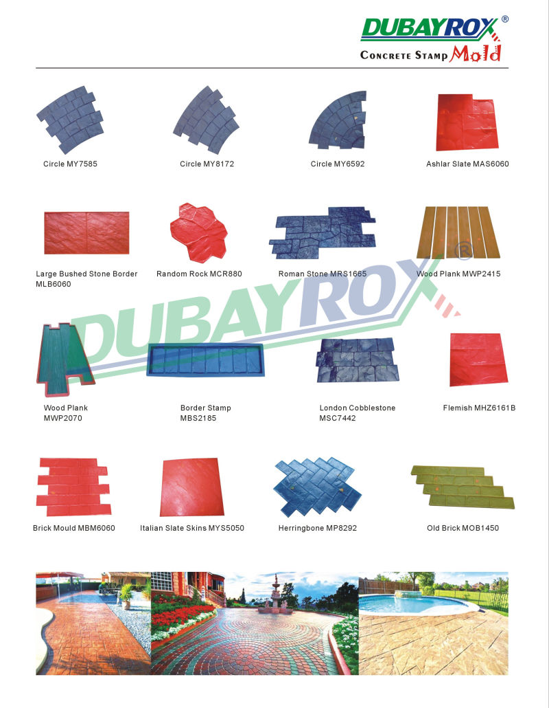 Stamping Mould Pattern Stamped Concrete Pattern Texture Nats Concrete Stamp Molds Polyurethane Wooden Floor Mat