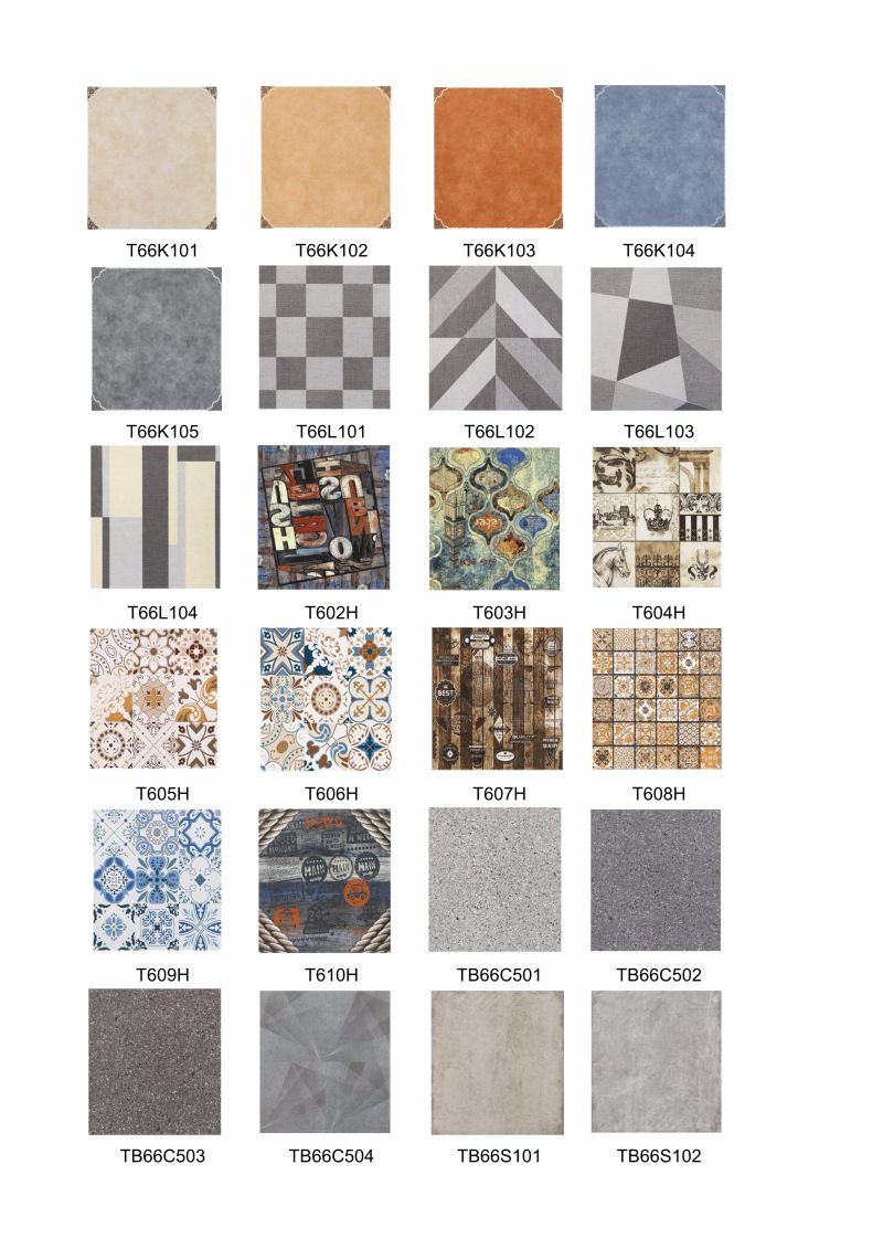600X600mm Grey Color Anti Slip Carpet Look Porcelain Tile