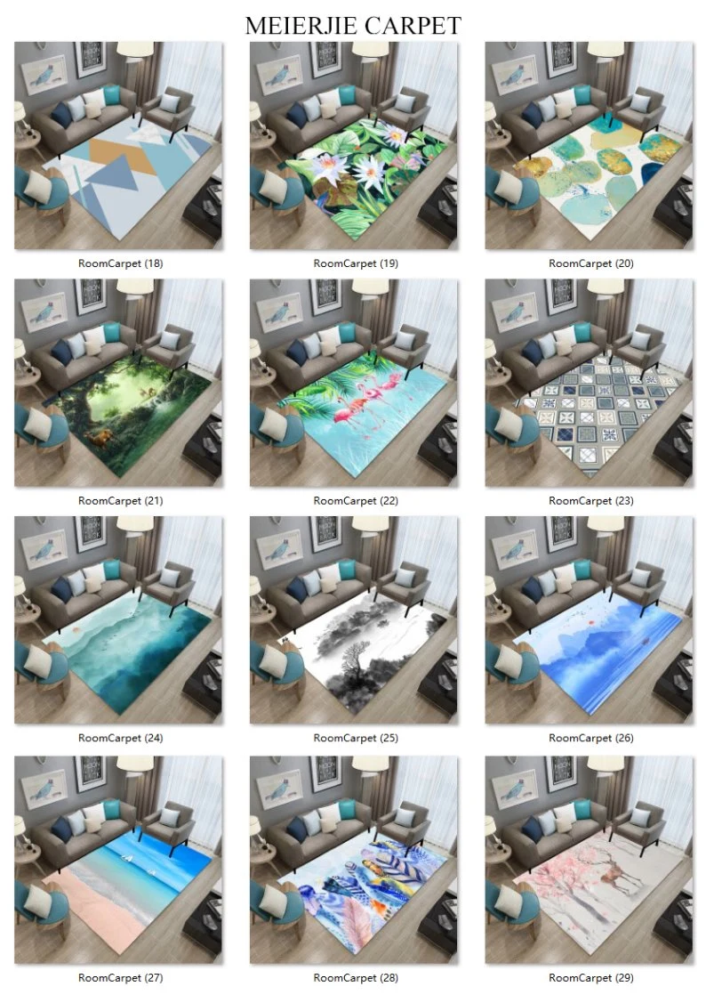 Modern Luxury Style Washable Digital Printed Factory Price Carpet Suitable for Living Room Bed Room