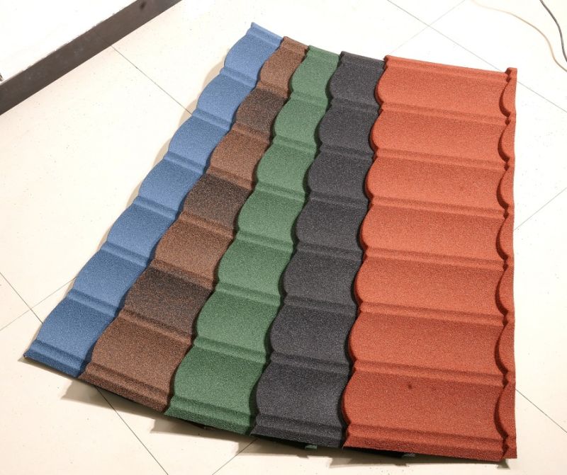Green Glazed Roof Tiles/ Colorful Stone Coated Metal Roof Tiles