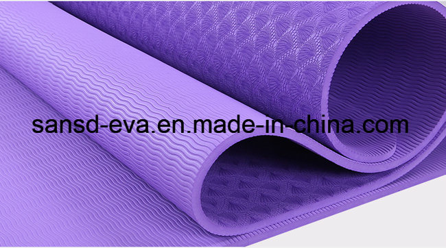 Non Slip Fitness TPE Yoga Mat for Exercise Yoga Mat Multi Color TPE Yoga Mat