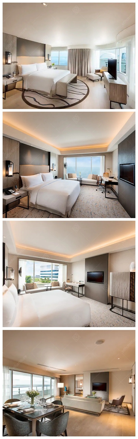 Modern King Bed Luxury Hotel Bedroom Furniture for 5 Star Hotel Room Furniture Set