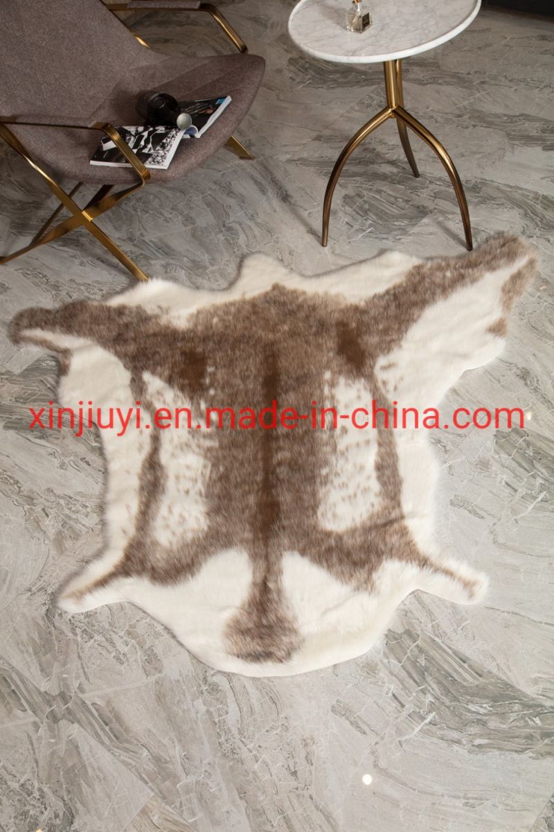 Animal Shape Reindeer Design Fake Fur Mats/Carpets/Rugs