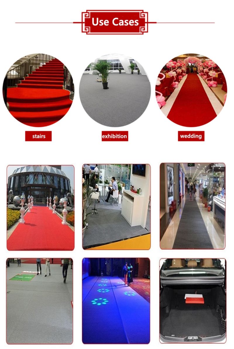 2020 New Design Colorful 100% Polyester Plain Exhibition Carpet