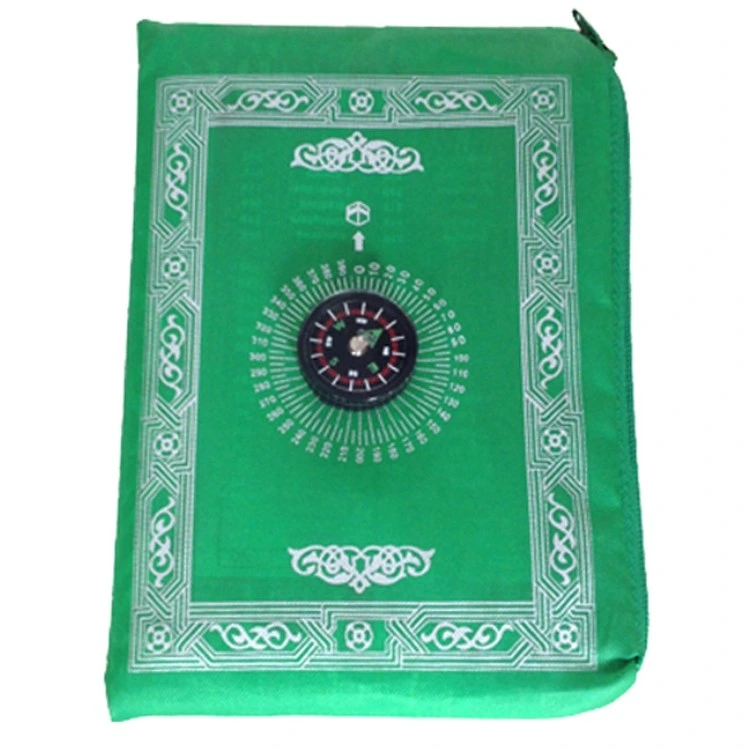 Pocket Muslim Prayer Mat Travel Prayer Carpet with Compass