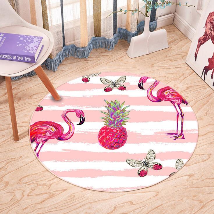 Round Luxury Carpet Anti-Slip Flooring Mat Living Room Office Carpet