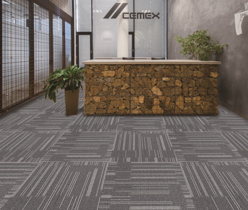 B1 Fireproof Carpet Tiles 50X50cm Commercial Carpet Office Carpet Hotel Carpet Modular Carpet Nylon Surface PVC Backing