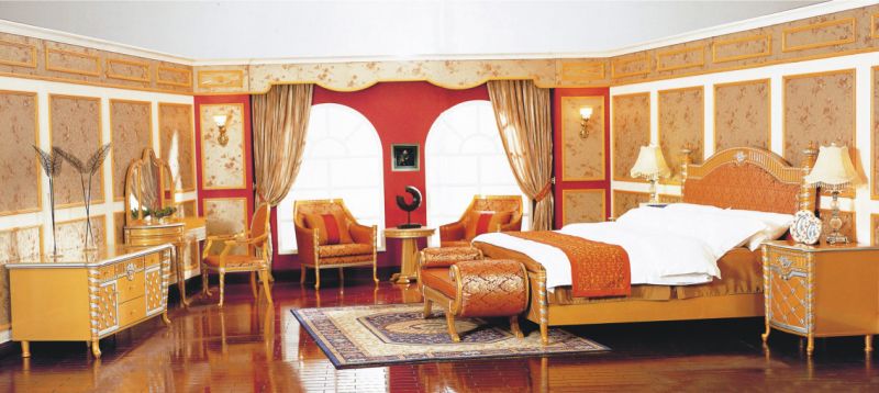 Luxurious Bedroom Set Hotel Room Furniture (EMT-D1201)