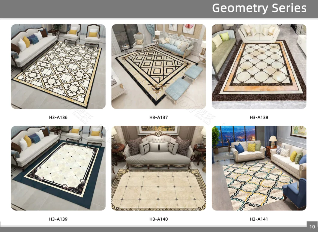 European Style Area Rugs Geometric Floor Carpets Living Room
