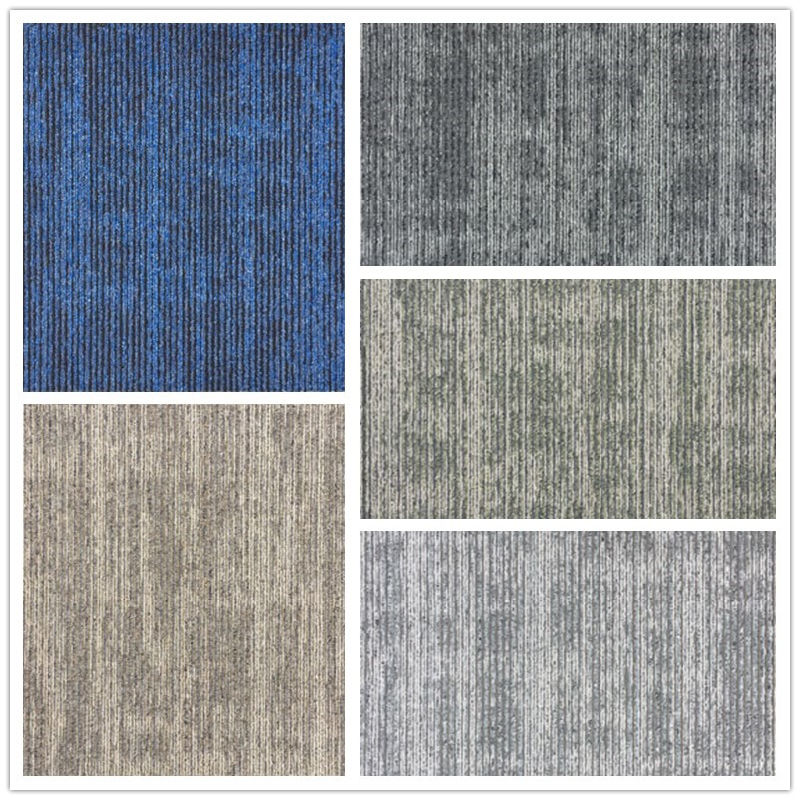 China Popular Office Carpet Tiles 50X50cm Modular Carpet Moden Jacquard Floor Carpet Tiles Commercial Carpet