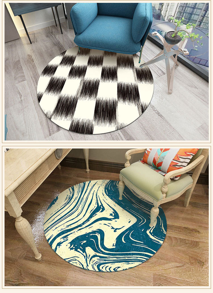 Beautiful Flower Rug Nordic Round Carpet Living Room Mat