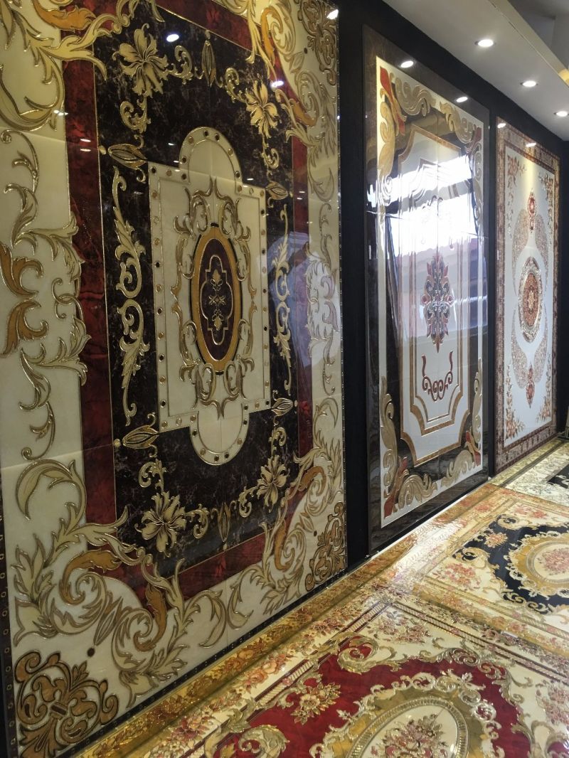 Golden Crystal Ceramic Carpet Floor Tile
