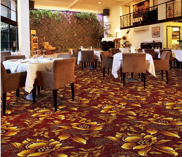 Axminster Light Blue Design Restaurant Room Carpet, Plain Design