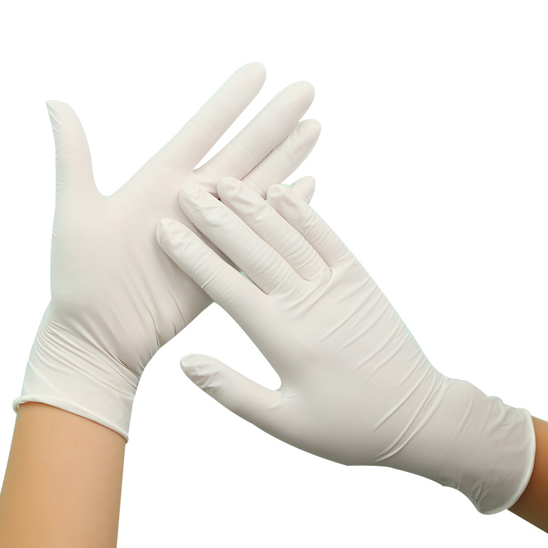 Disposable Industrial Grade Gloves Blue Normal Blue Fingers Textured Nitrile Gloves