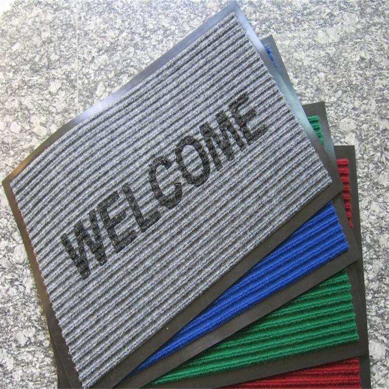 Non-Slip 100% Polyester Entrance Door Mat with PVC Backing