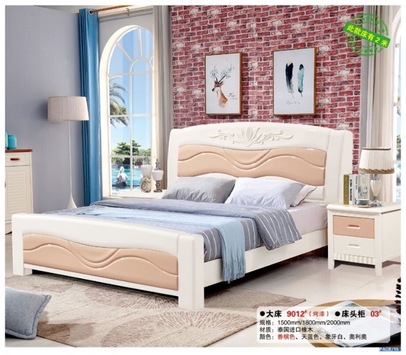 Modern Wood Furniture Bedroom Hotel Room Bed
