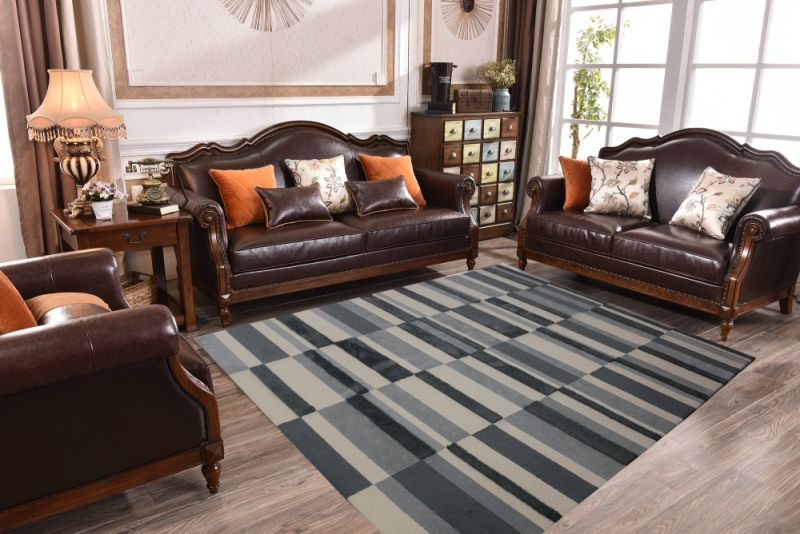 High Cut Low Loop Pile Wool Carpets Floor Carpet Rug