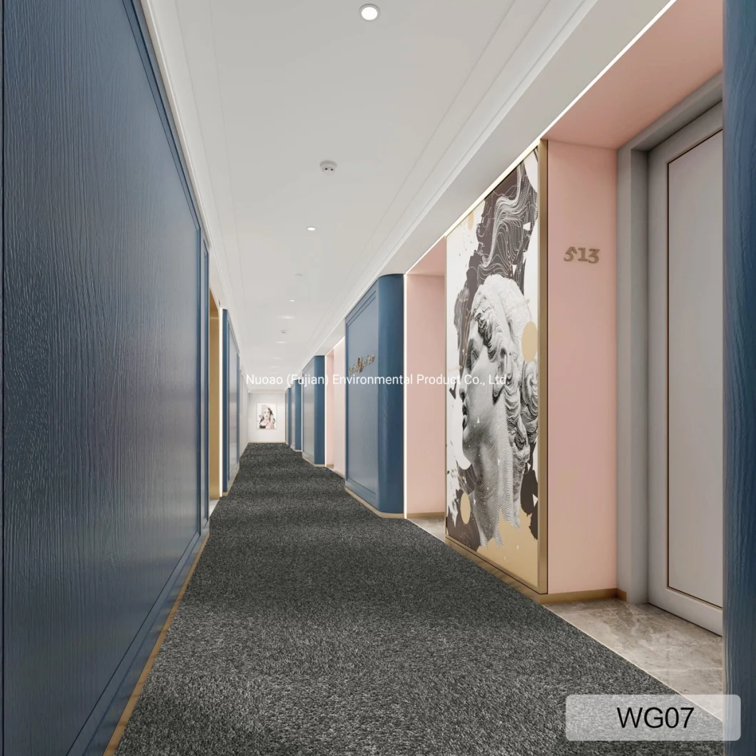 WG707-Hot Sale Flame-Retardant Tufted Cut Pile/Tip Shear Commercial Broadloom Wall to Wall Carpet