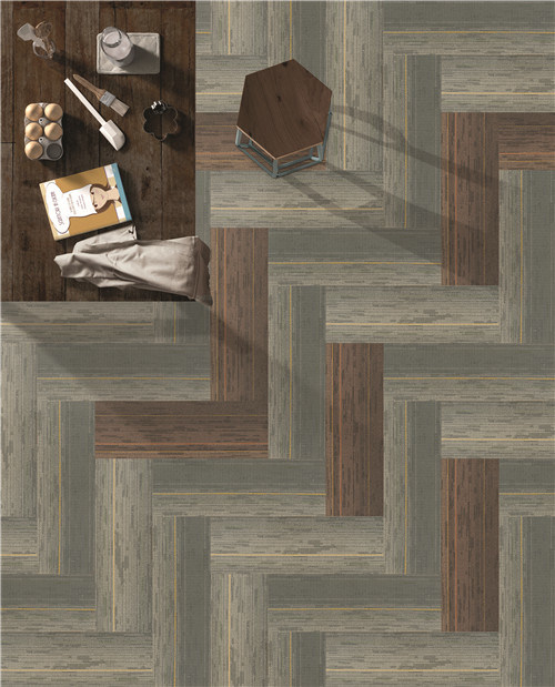 Tufted Rectangle Rugs Newly Designed Modular Carpet Tiles 100X33.33cm Commercial Office Hotel Home Carpet PP Surface Bitument Backing