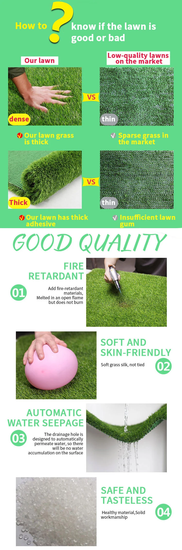 Durable Landscaping Decoration Grass Carpet Artificial Turf for Multifunctional Event