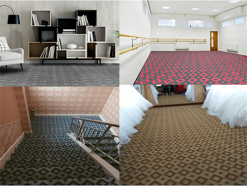 Jacquard Surface Non Woven Needle Punched Exhibition Carpets