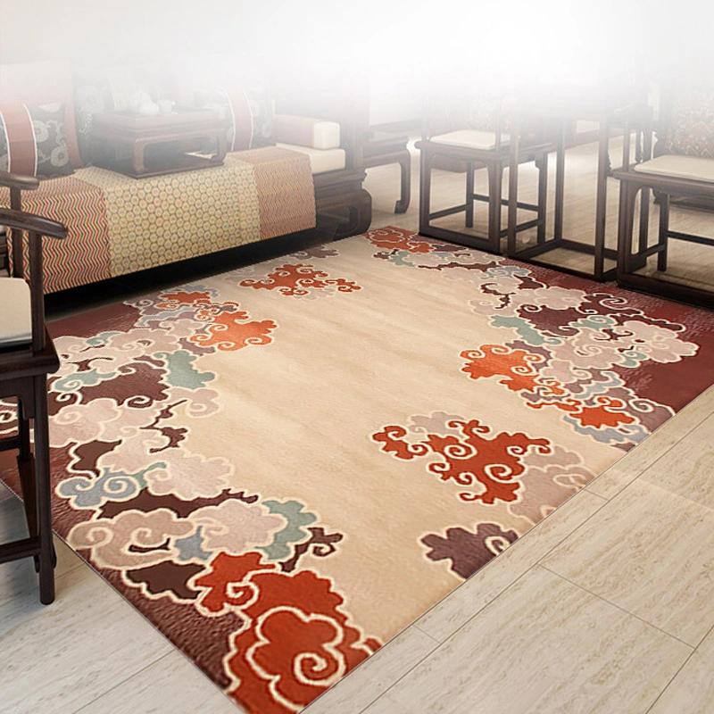 Hand Tufted Customized Nylon Viscose Wool Home Carpets Wall to Wall Hotel Carpet Rug