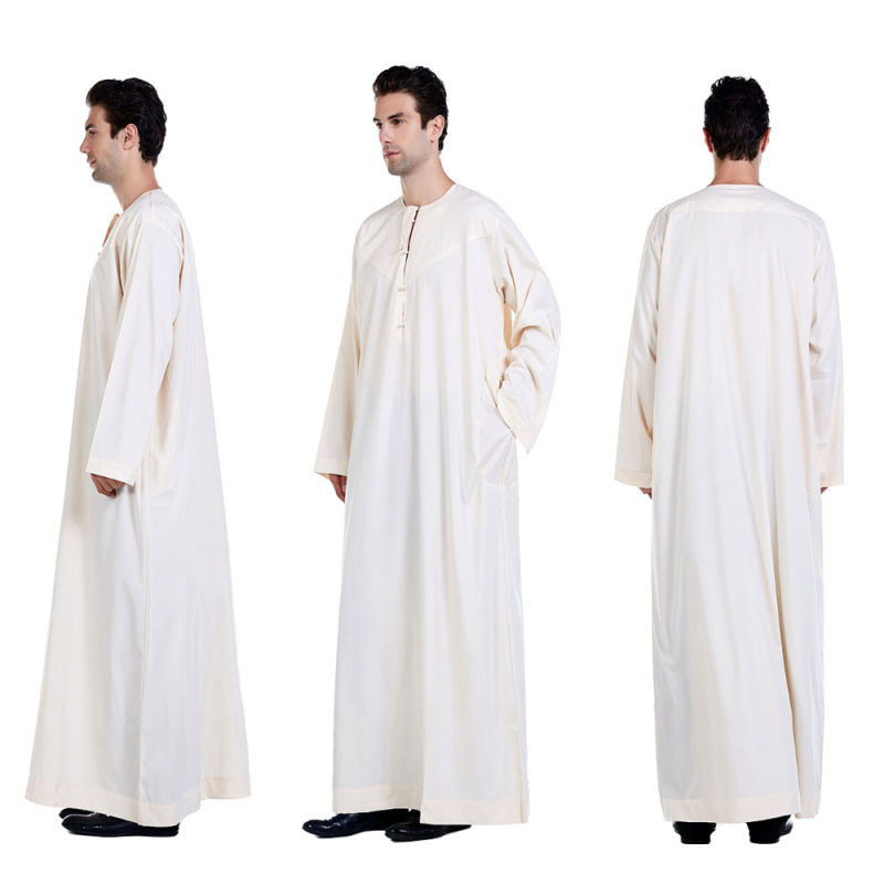 Muslim Men Caftan Jalabiya Loose Middle East Muslim Abaya Arab Dress