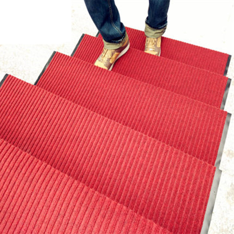 PVC Double Stripe Carpet Rib Roll Carpet Polyester Hotel Hallway Carpet