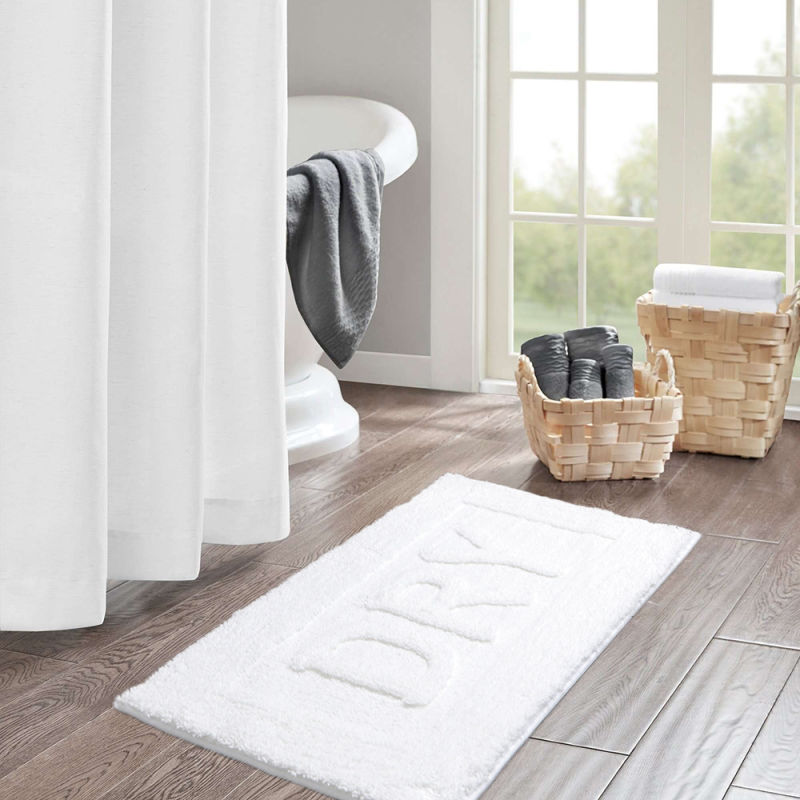 Solid Color Letter Carpet Modern and Simple Machine Wash Bathroom Non-Slip Carpet Entry Mat