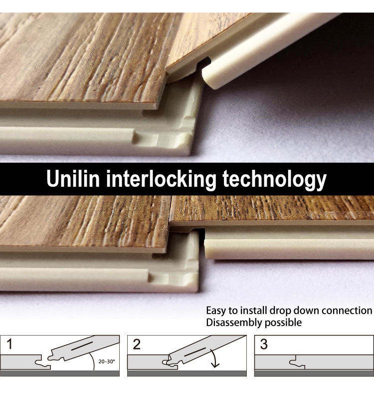 Designed Wood Floor PVC Carpet Texture Spc Stone Vinyl Flooring